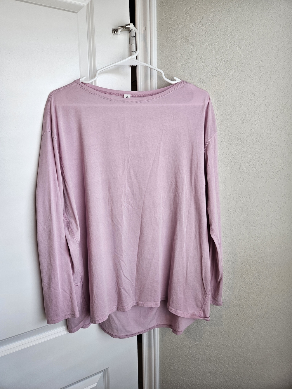 Light Pink Lululemon Back In Action Long Sleeve